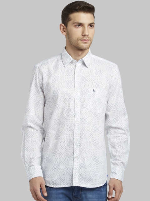

Parx Men White Slim Fit Printed Casual Shirt