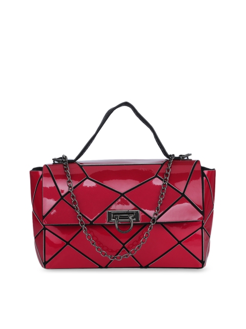 

BAOMI Red Geometric Range Sling Bag