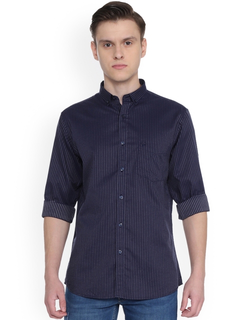 

Allen Solly Men Navy Blue & White Regular Fit Striped Casual Shirt