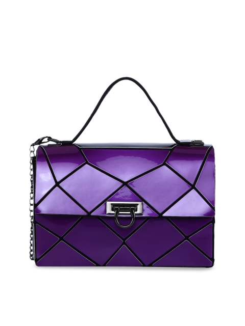 

BAOMI Purple Geometric Range Sling Bag