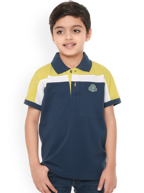 

BodyGlove Boys Navy Blue Colourblocked Polo Collar T-shirt