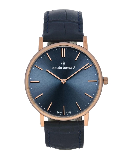 

claude bernard Men Blue Analogue Watch 20214 37R BUIR