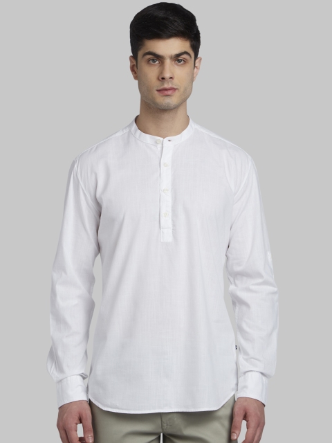 

Parx Men White Slim Fit Solid Casual Shirt