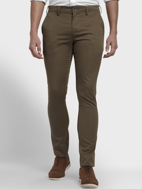 

ColorPlus Men Brown Regular Fit Solid Trousers