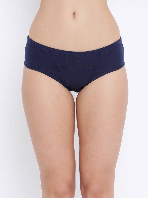 Clovia Women Blue Solid Hipster Period Briefs PN2604P08XL