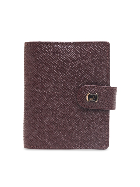 

Da Milano Men Red Textured Leather Card Holder