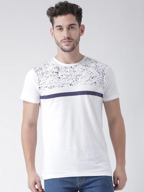 

Tinted Men White Solid Round Neck T-shirt