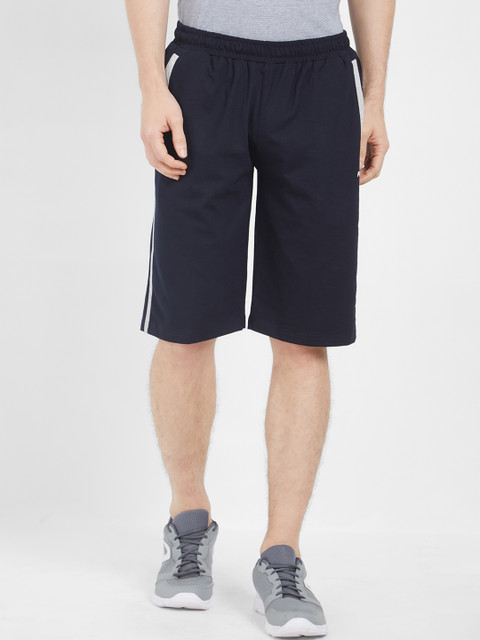

FiTZ Men Navy Blue Solid Regular Fit Sports Shorts