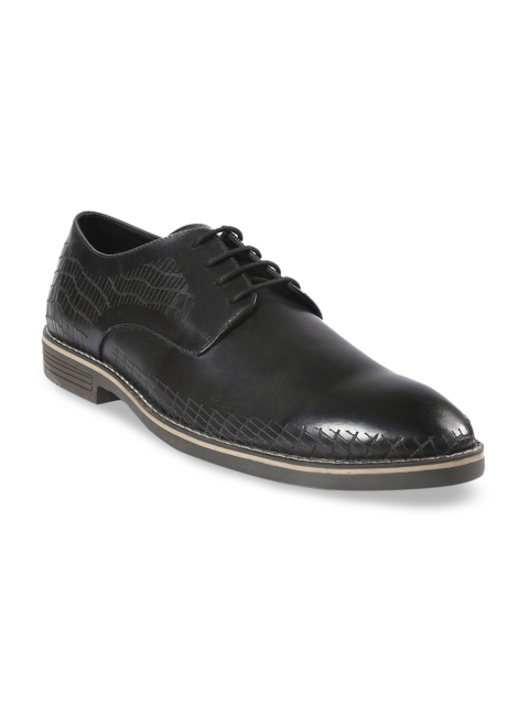 

bacca bucci Men Black Formal Leather Derby Shoes