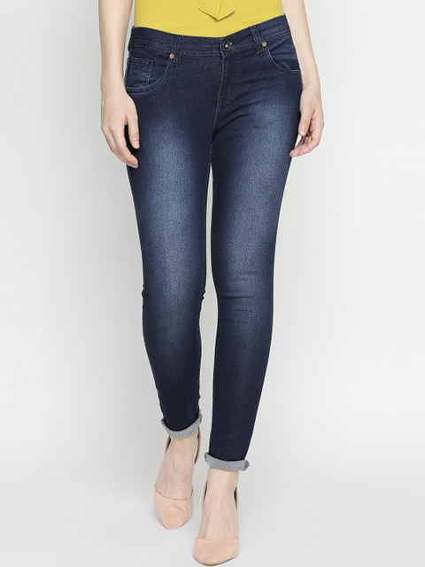 

High Star Women Blue Slim Fit Mid-Rise Clean Look Stretchable Jeans