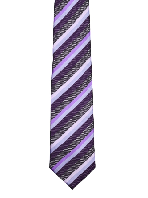 

Tossido Men Purple & Grey Striped Broad Tie