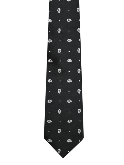 

Tossido Black & Beige Printed Broad Tie