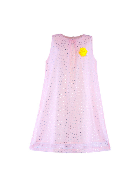 

Stylo Bug Girls Pink Printed A-Line Dress
