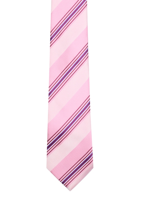 

Tossido Pink Men Striped Broad Tie