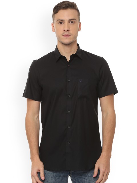 

Allen Solly Men Black Slim Fit Solid Casual Shirt