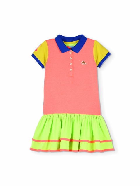 

Cherry Crumble Girls Multicoloured Colourblocked Shirt Dress, Multi