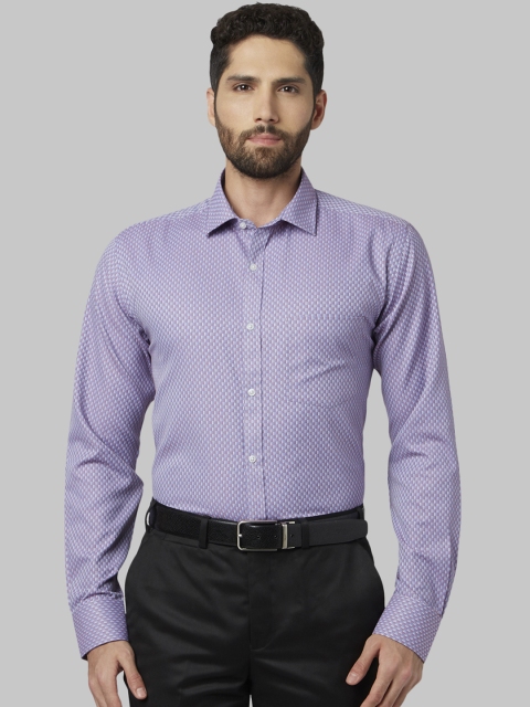 

Park Avenue Men Red & Purple Slim Fit Checked Formal Shirt