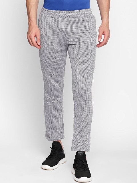 

FiTZ Men Grey Self-Design Regular-Fit Track Pants