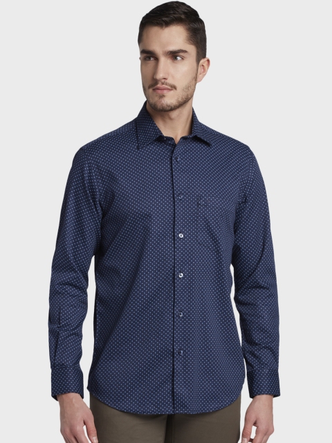 

ColorPlus Men Blue Slim Fit Printed Casual Shirt