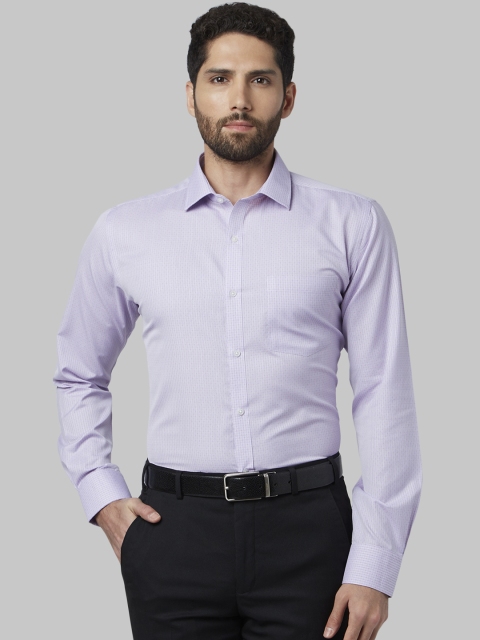 

Park Avenue Men Purple Slim Fit Checked Formal Shirt