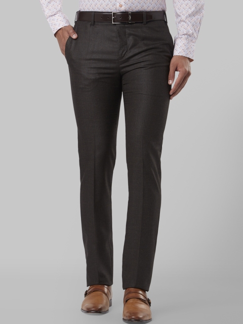 

Raymond Men Brown Slim Fit Checked Formal Trousers