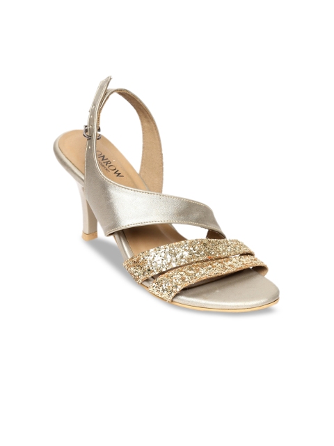 

Monrow Women Gold-Toned Solid Sandals