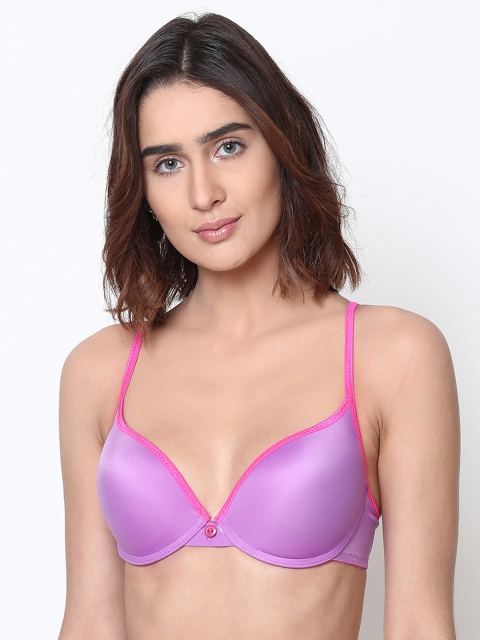 

shyaway Purple Solid Underwired Lightly Padded Push-Up Bra SC072-LavenderPink-38C