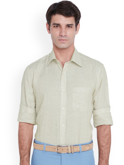 

Park Avenue Men Beige Regular Fit Solid Semiformal Shirt
