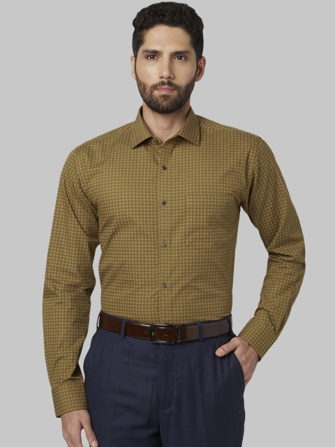 

Park Avenue Men Green Slim Fit Printed Formal Shirt