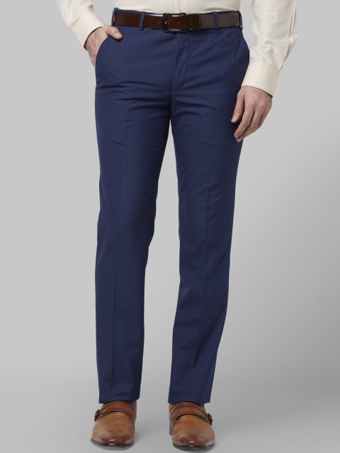 

Park Avenue Men Blue Slim Fit Solid Formal Trousers