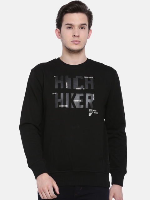 

t-base Men Black Printed Sweatshirt