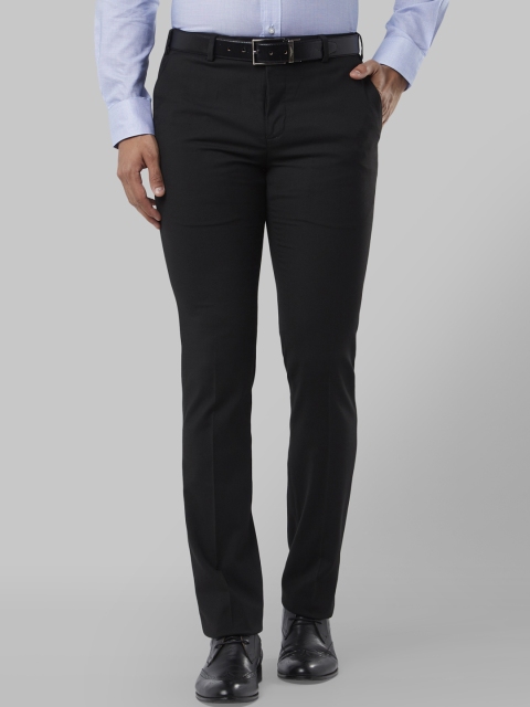 

Raymond Men Black Slim Fit Solid Formal Trousers