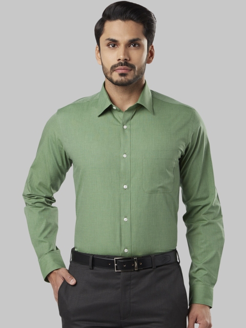 

Raymond Men Green Slim Fit Solid Formal Shirt