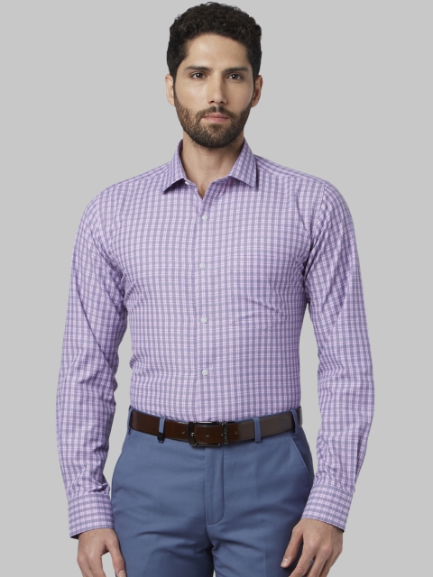 

Park Avenue Men Purple Slim Fit Checked Formal Shirt