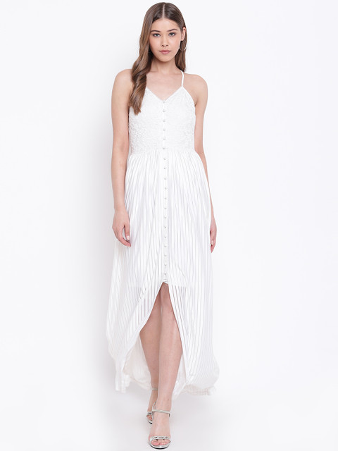 

Texco Women Off-White Self Design Maxi Dress
