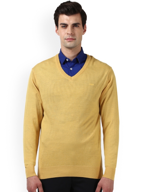 

ColorPlus Men Yellow Solid Sweater