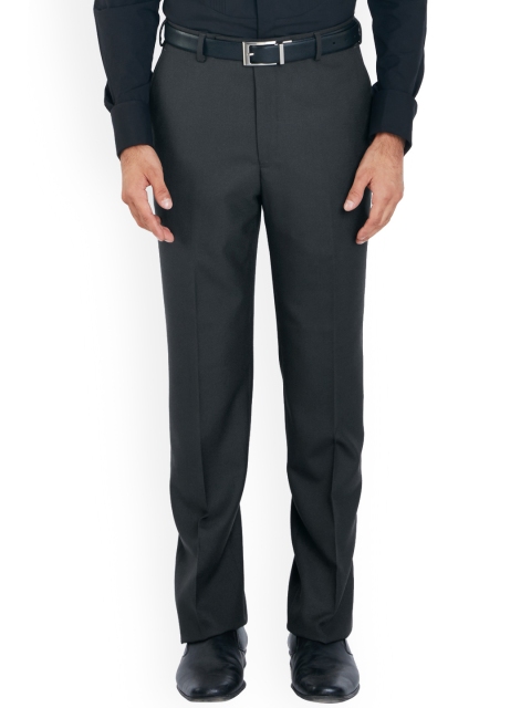 

Park Avenue Men Grey Regular Fit Solid Formal Trousers