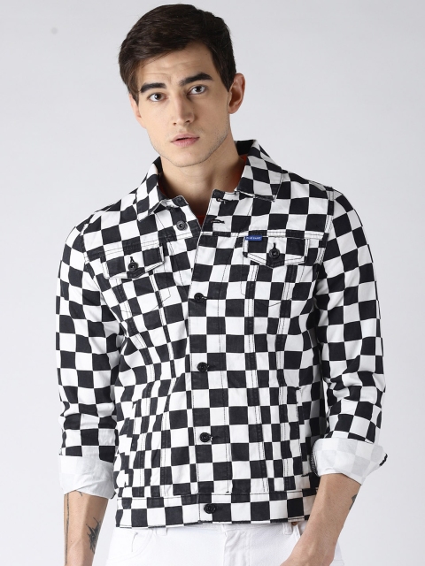 

Blue Saint Men Black Checked Tailored Jacket