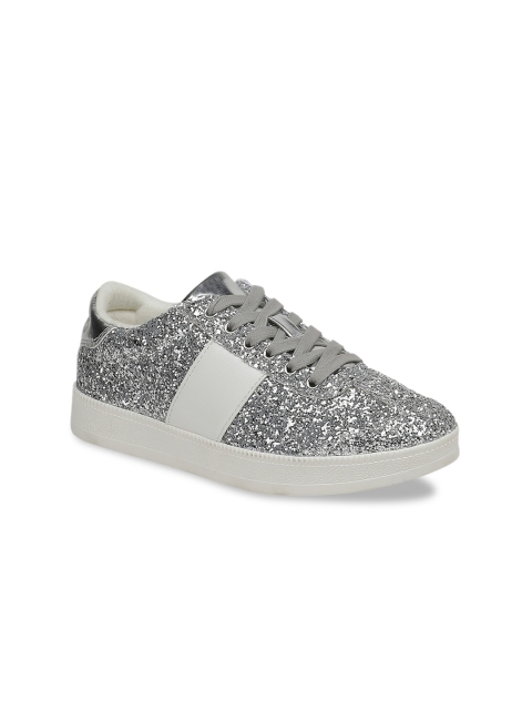 

ALDO Women Silver-Toned Sneakers