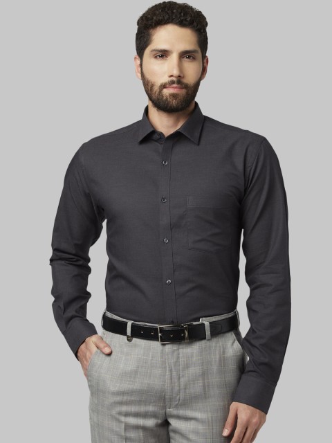

Park Avenue Men Black Slim Fit Solid Formal Shirt