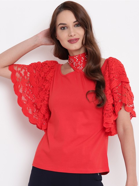 

Texco Women Red Solid Top