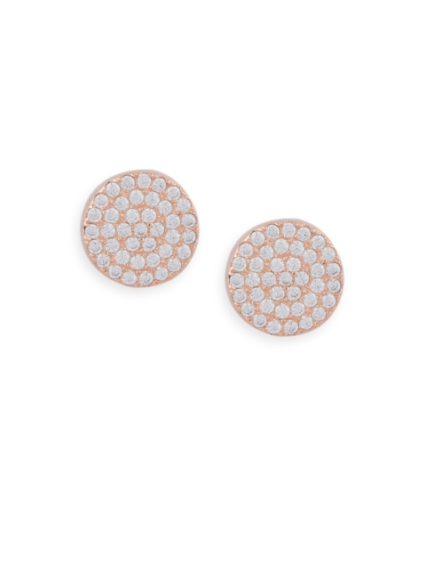 

bebe Silver-Plated Rose Gold Circular Studs