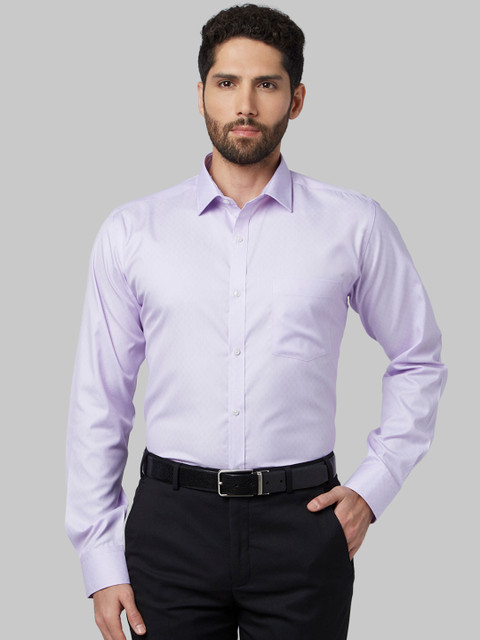 

Park Avenue Men Purple Slim Fit Self Design Formal Shirt