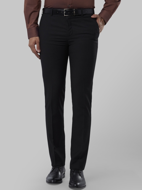 

Raymond Men Black Slim Fit Solid Formal Trousers