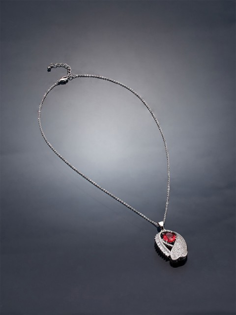 

shaze Silver-Toned Brass Rhodium-Plated Chain