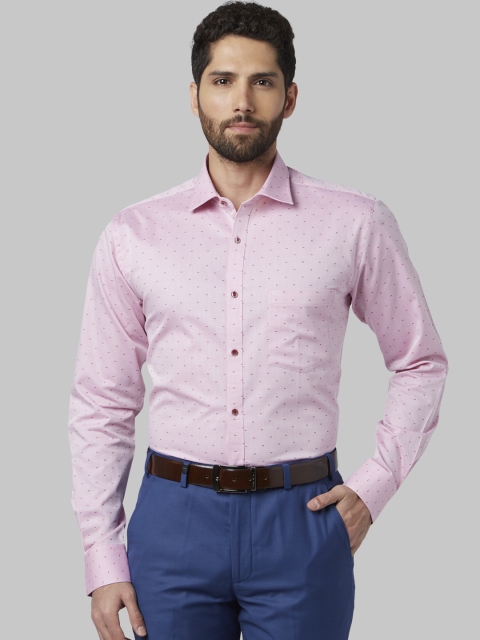 

Park Avenue Men Pink Slim Fit Self Design Formal Shirt