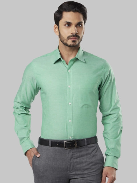

Raymond Men Green Slim Fit Solid Formal Shirt