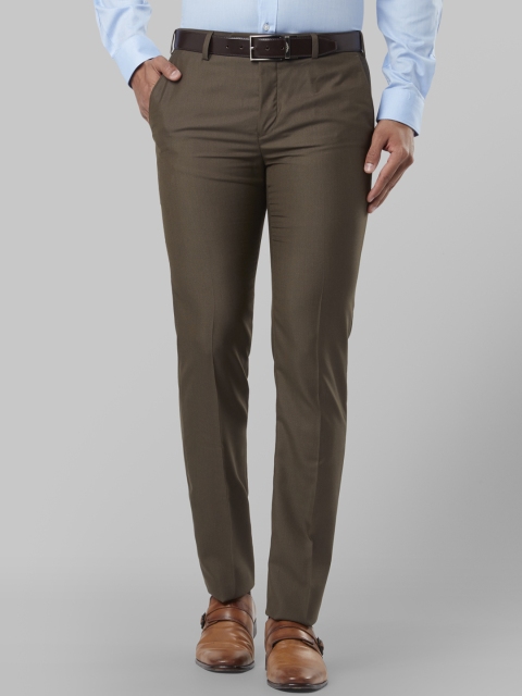 

Raymond Men Brown Slim Fit Solid Formal Trousers