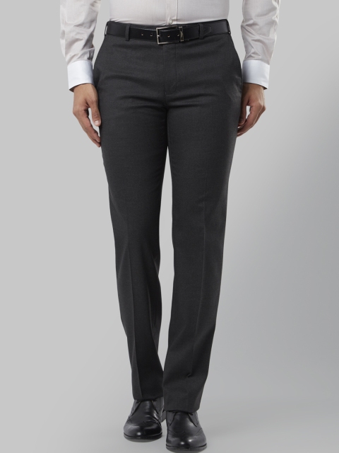 

Raymond Men Grey Slim Fit Solid Formal Trousers