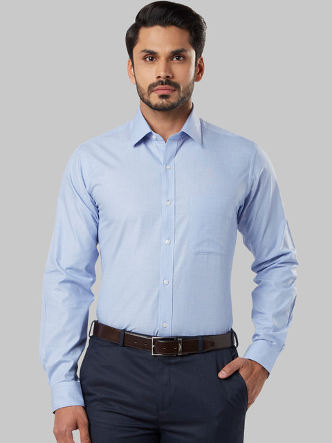 

Raymond Men Blue Slim Fit Solid Formal Shirt